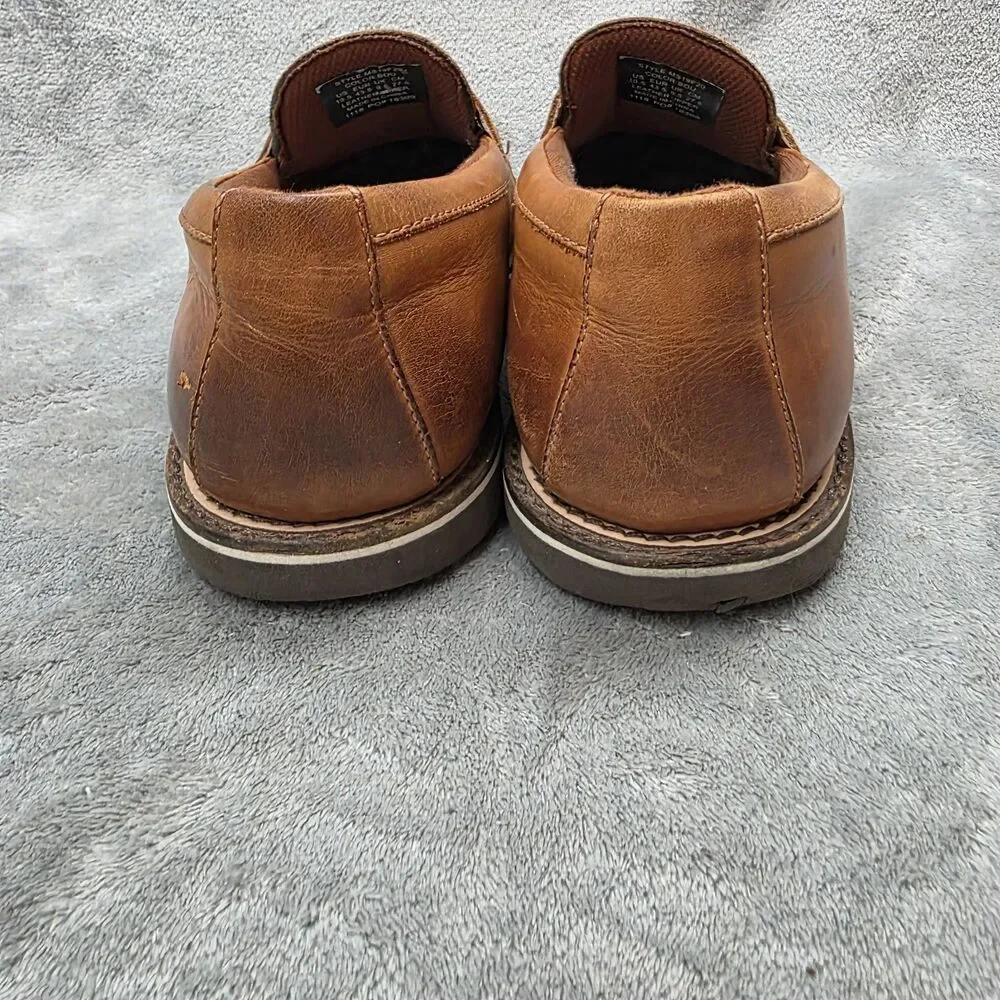 Peter Millar Men's Leather Loafers Brown Size 10.5M Crown Sole
